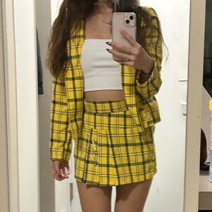 Clueless Cher Yellow Plaid Costume Outfit